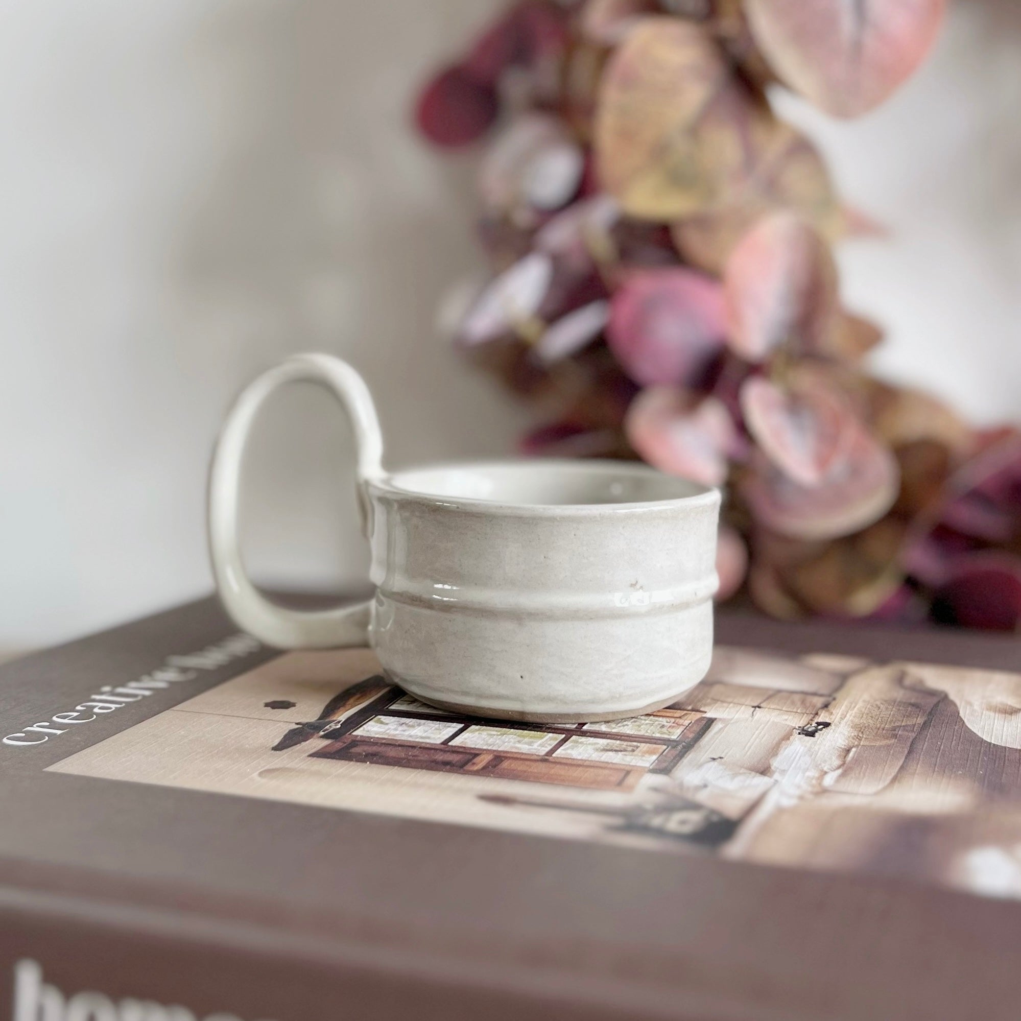 Imperfect Milk White Stoneware Candle Cup
