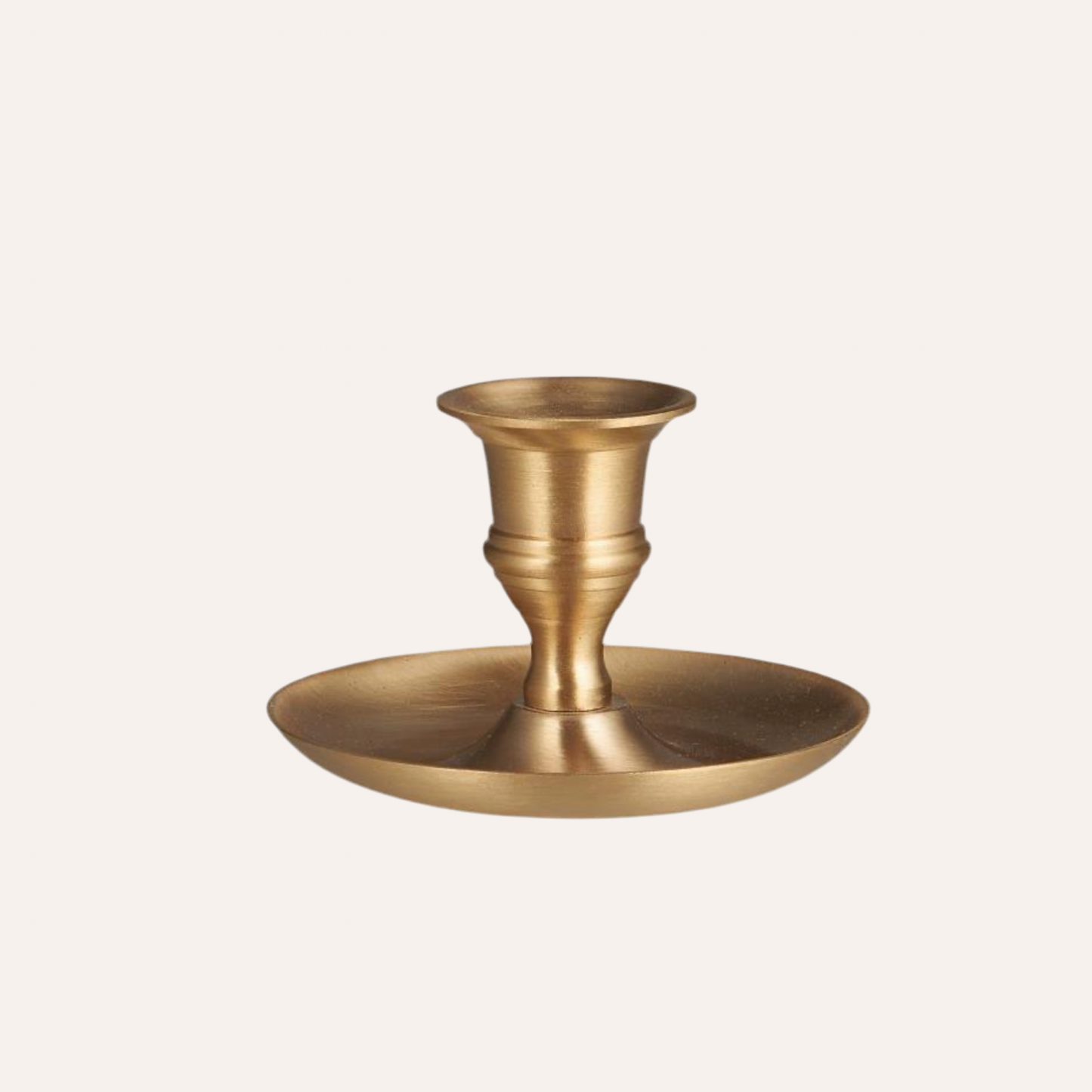 Low Brass Candle Holder