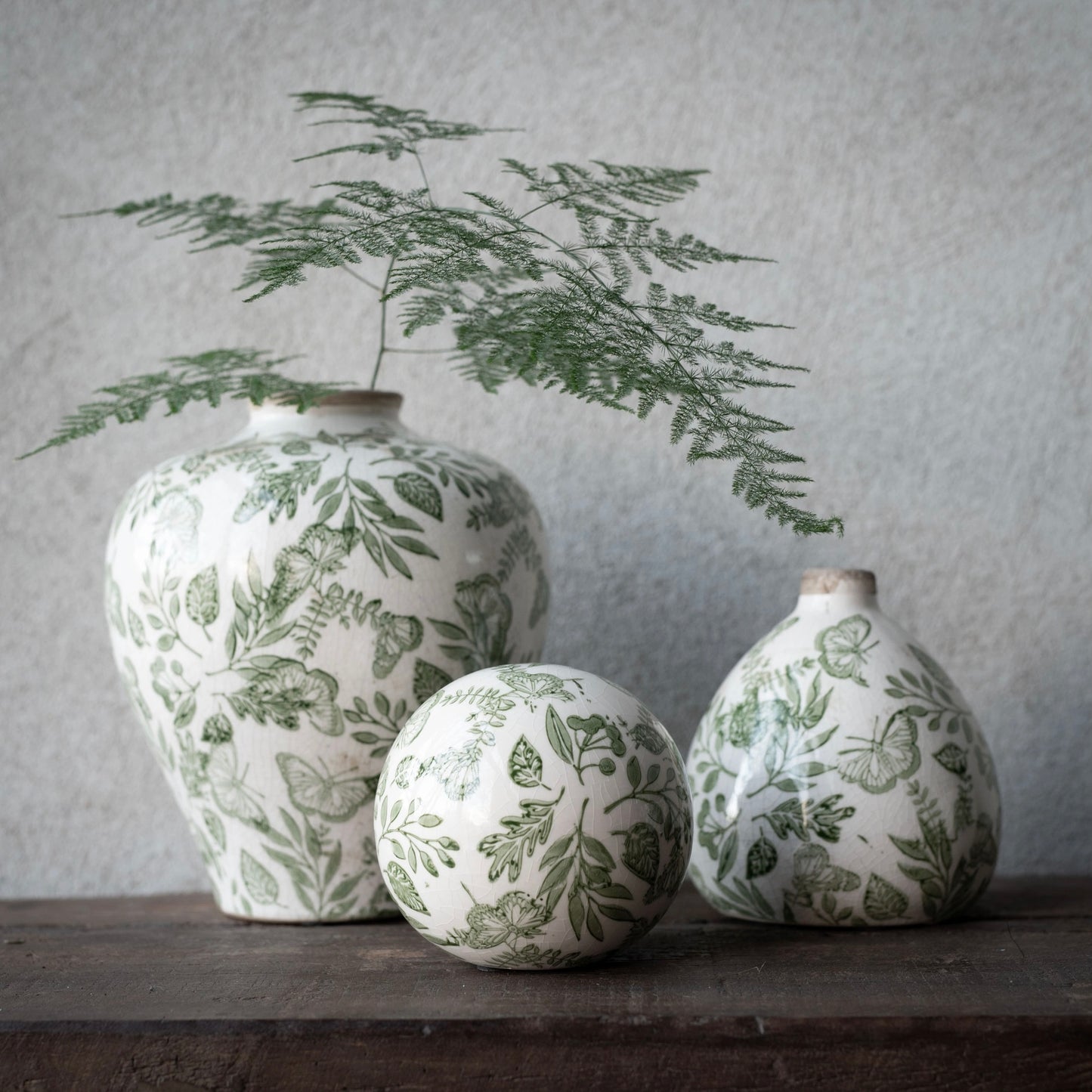 Green Vintage Style Vase