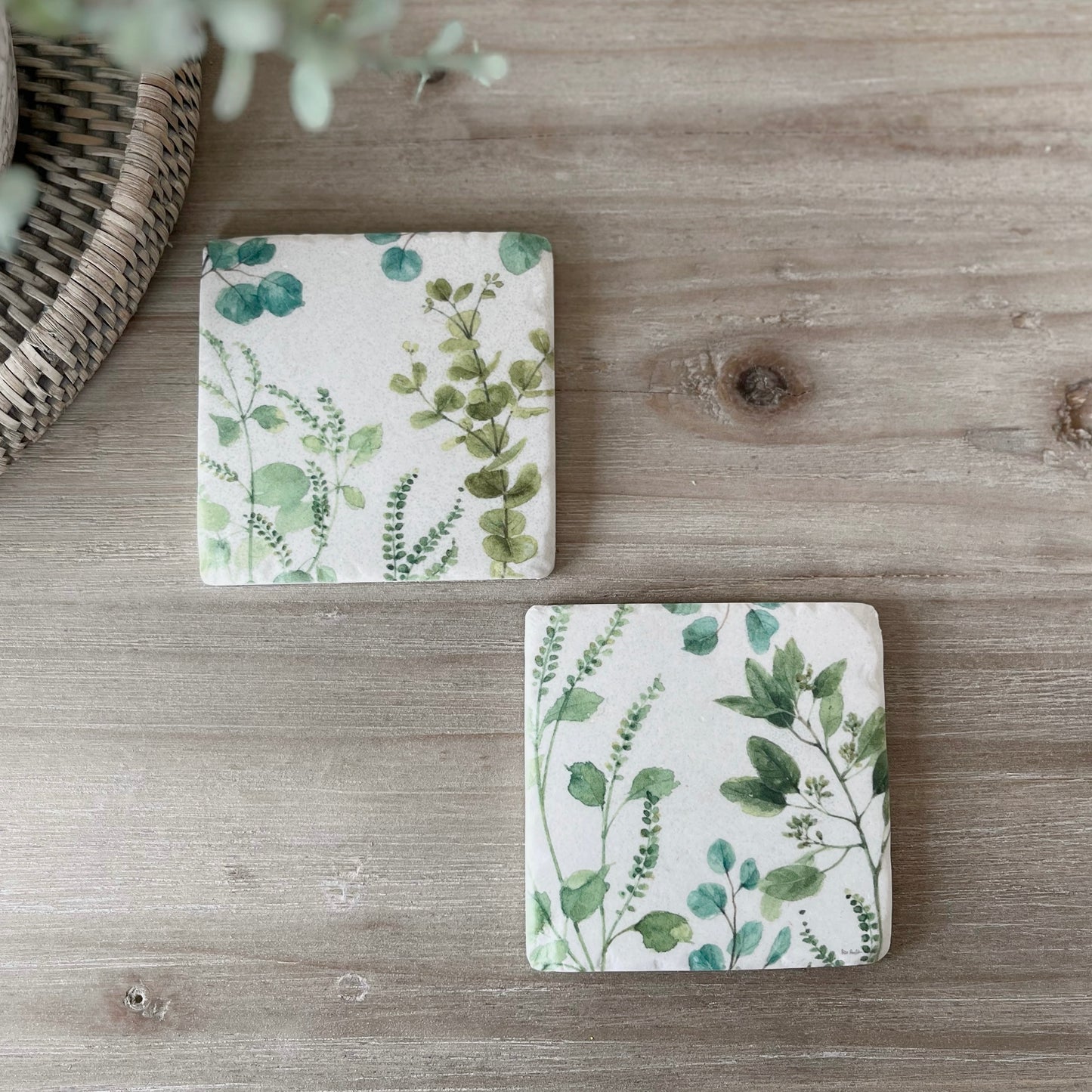Set of 4 Eucalyptus Coasters
