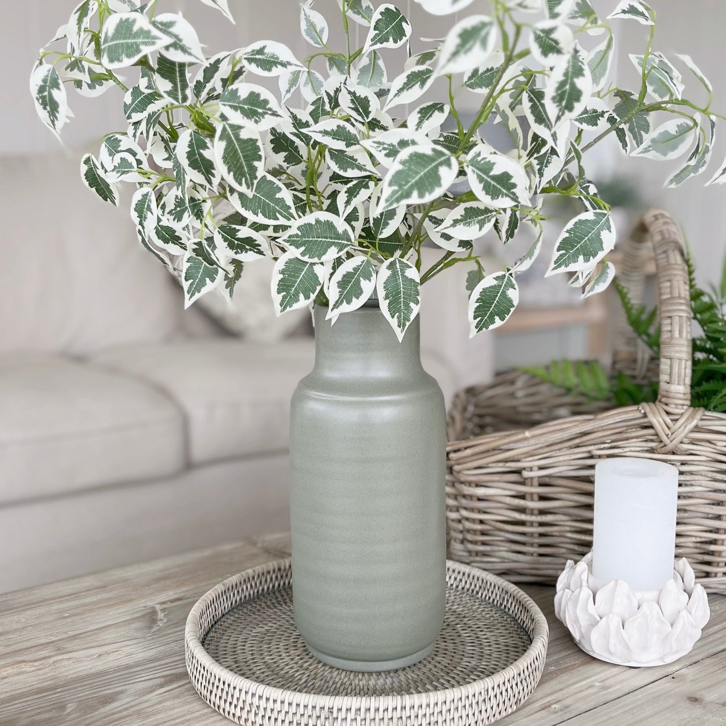 Green Tall Vase
