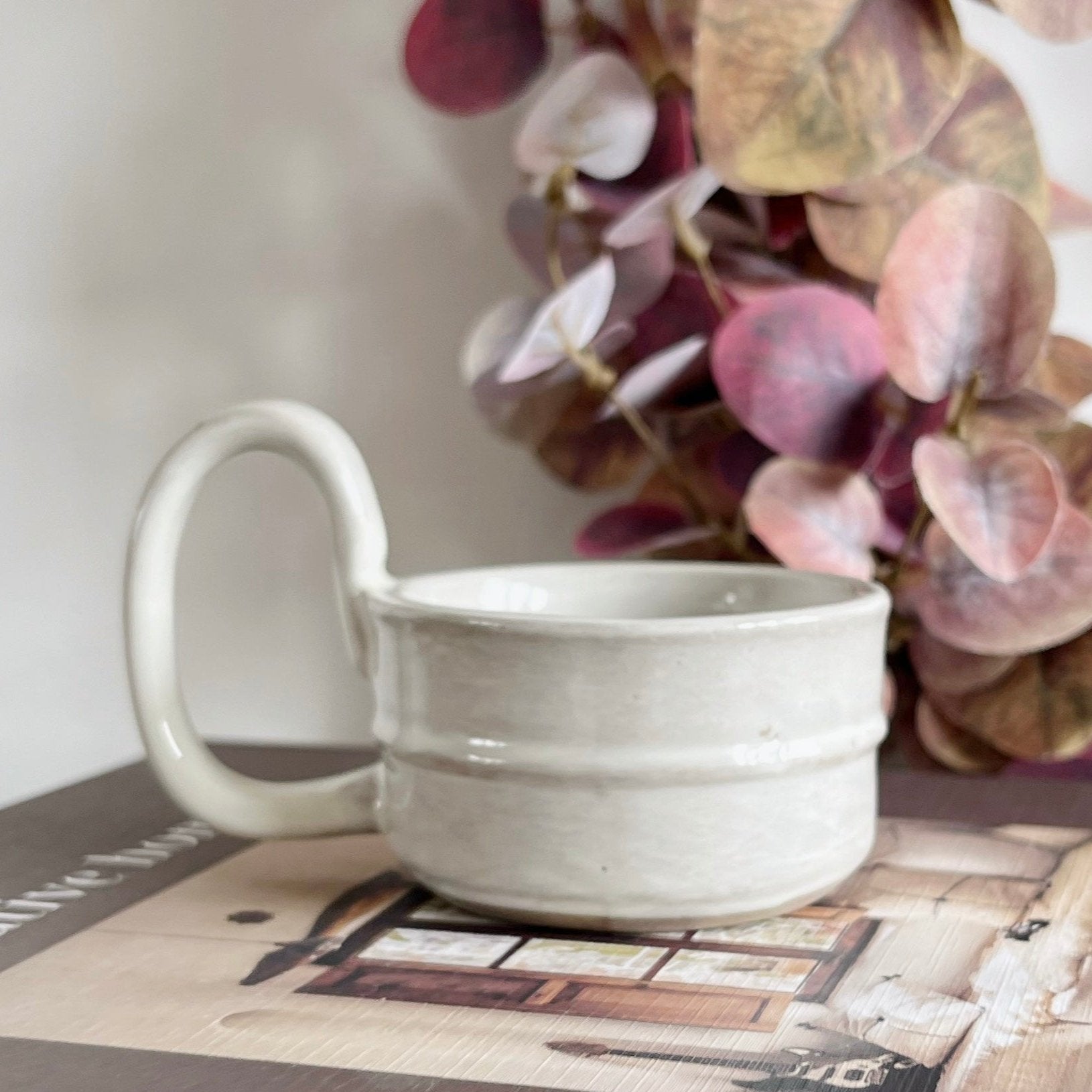 Imperfect Milk White Stoneware Candle Cup