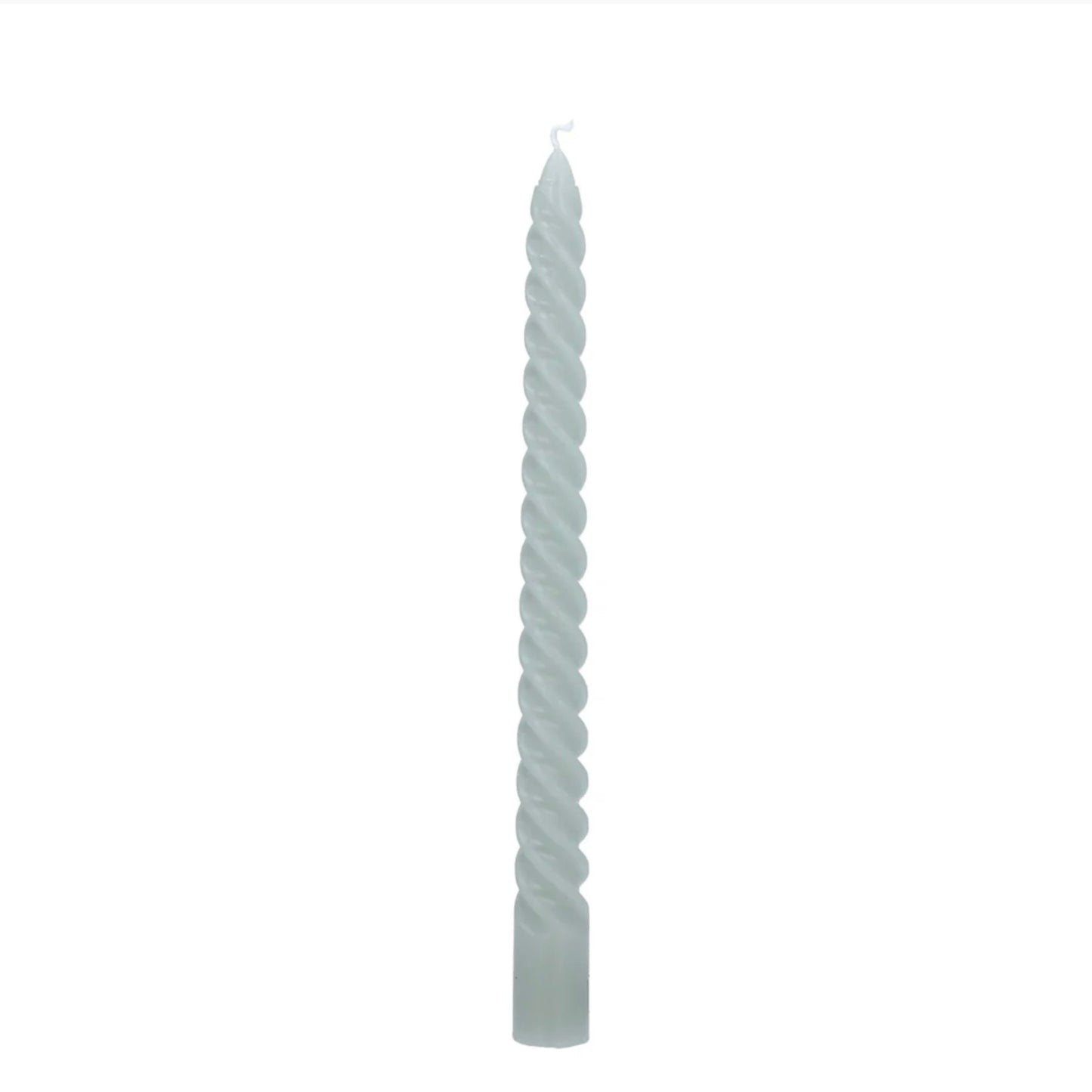 Soft Sage Twisted Dinner Candle