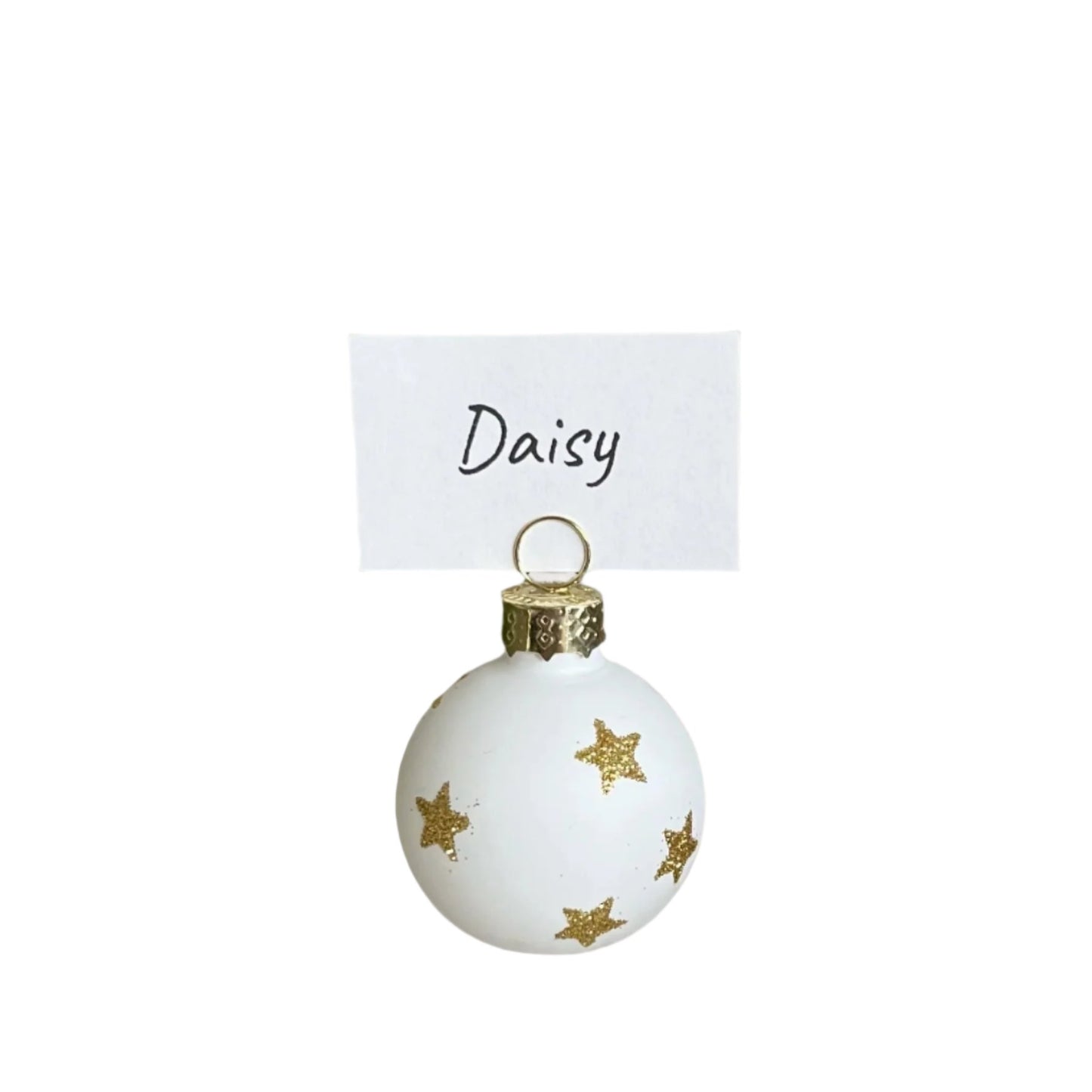 Set of 6 Gold Star Bauble Place Holders