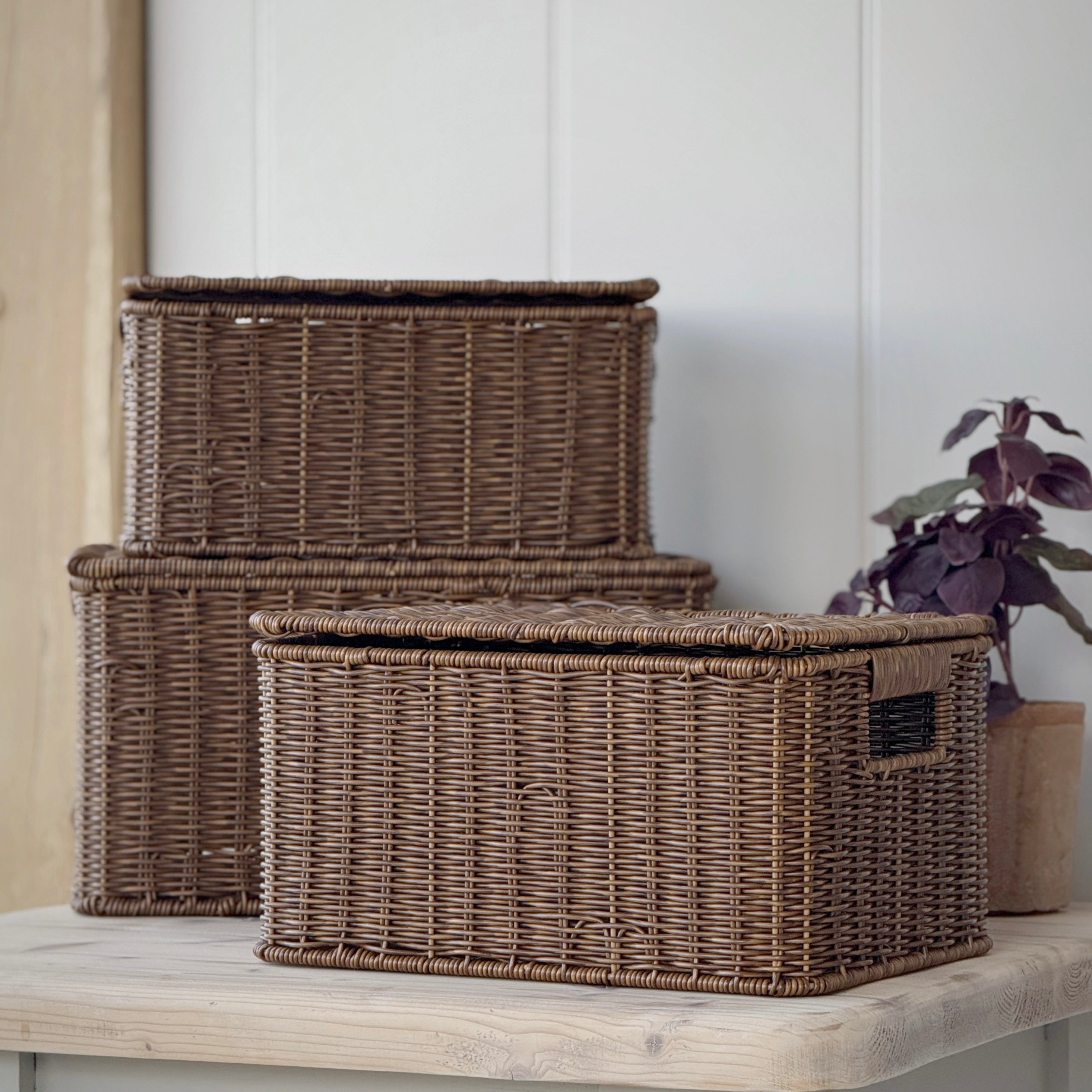 Faux Rattan Baskets