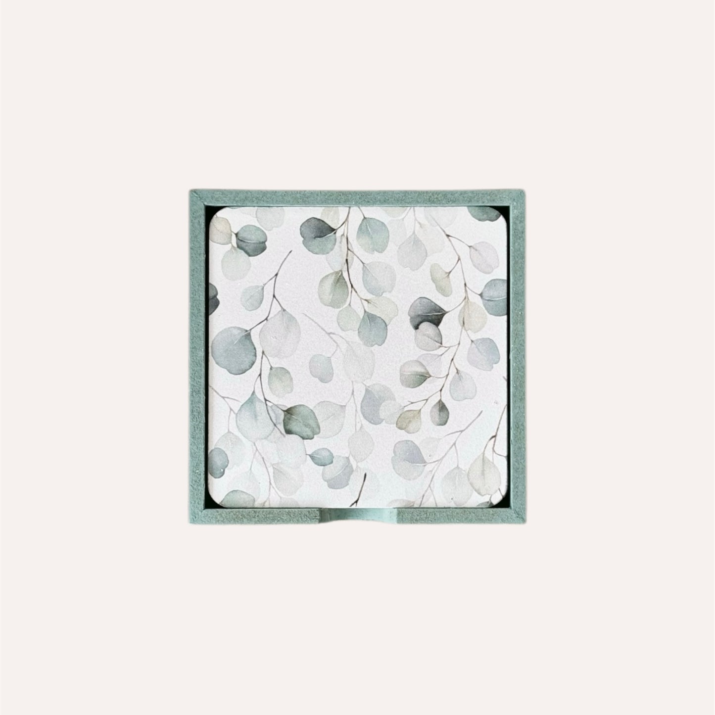 Set Of 6 Eucalyptus Leaf Coasters