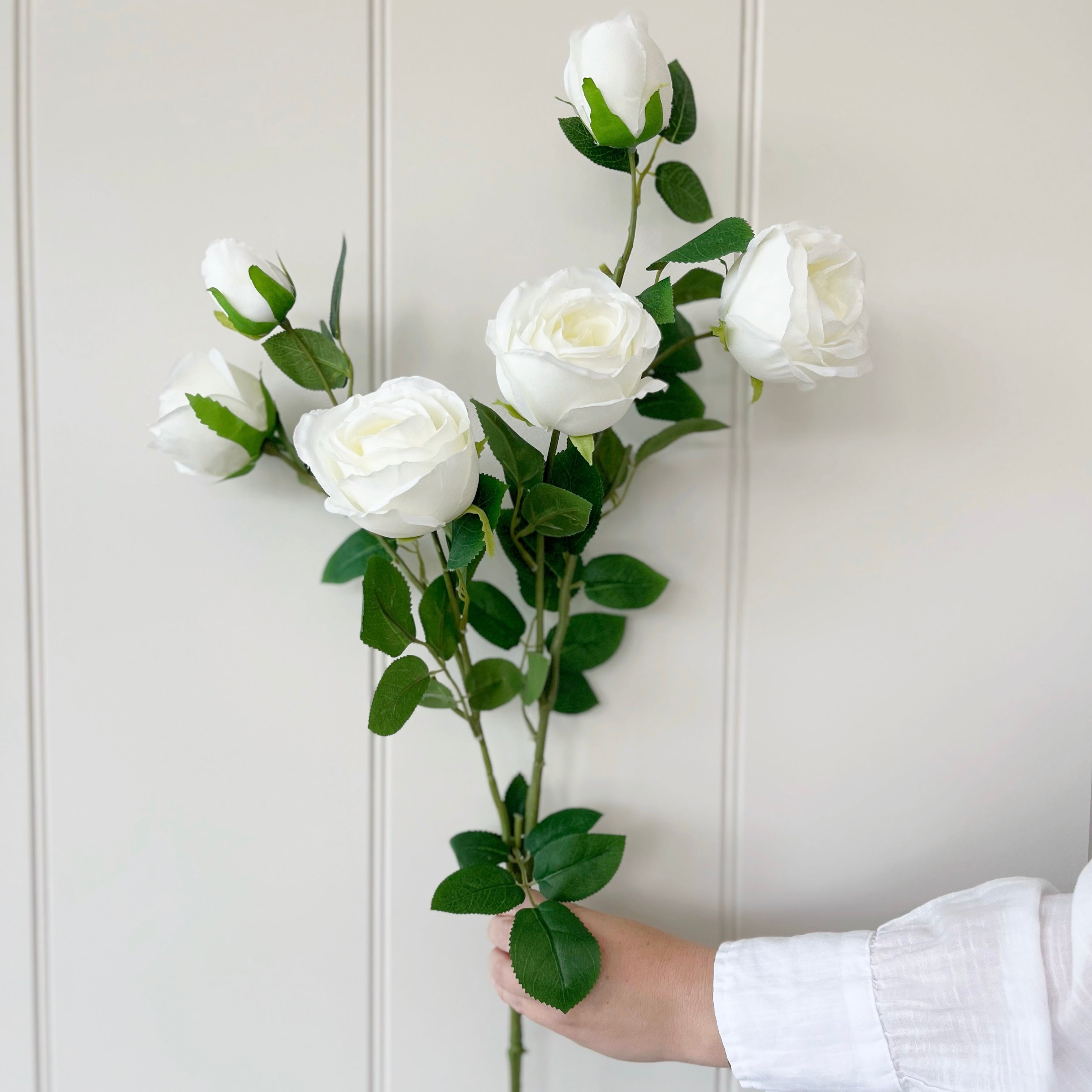 White Gemma Rose Spray