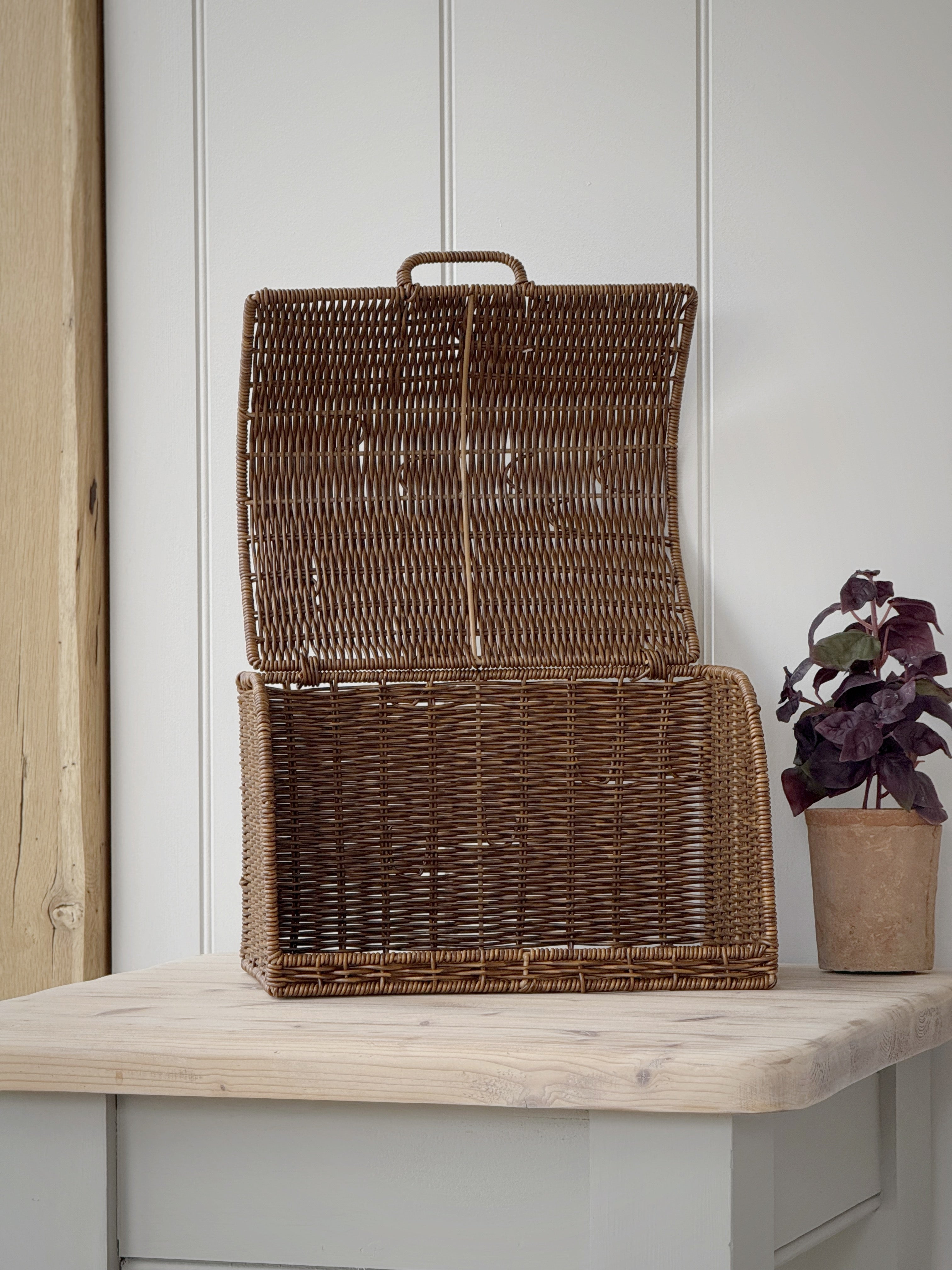 Faux Rattan Bread Basket