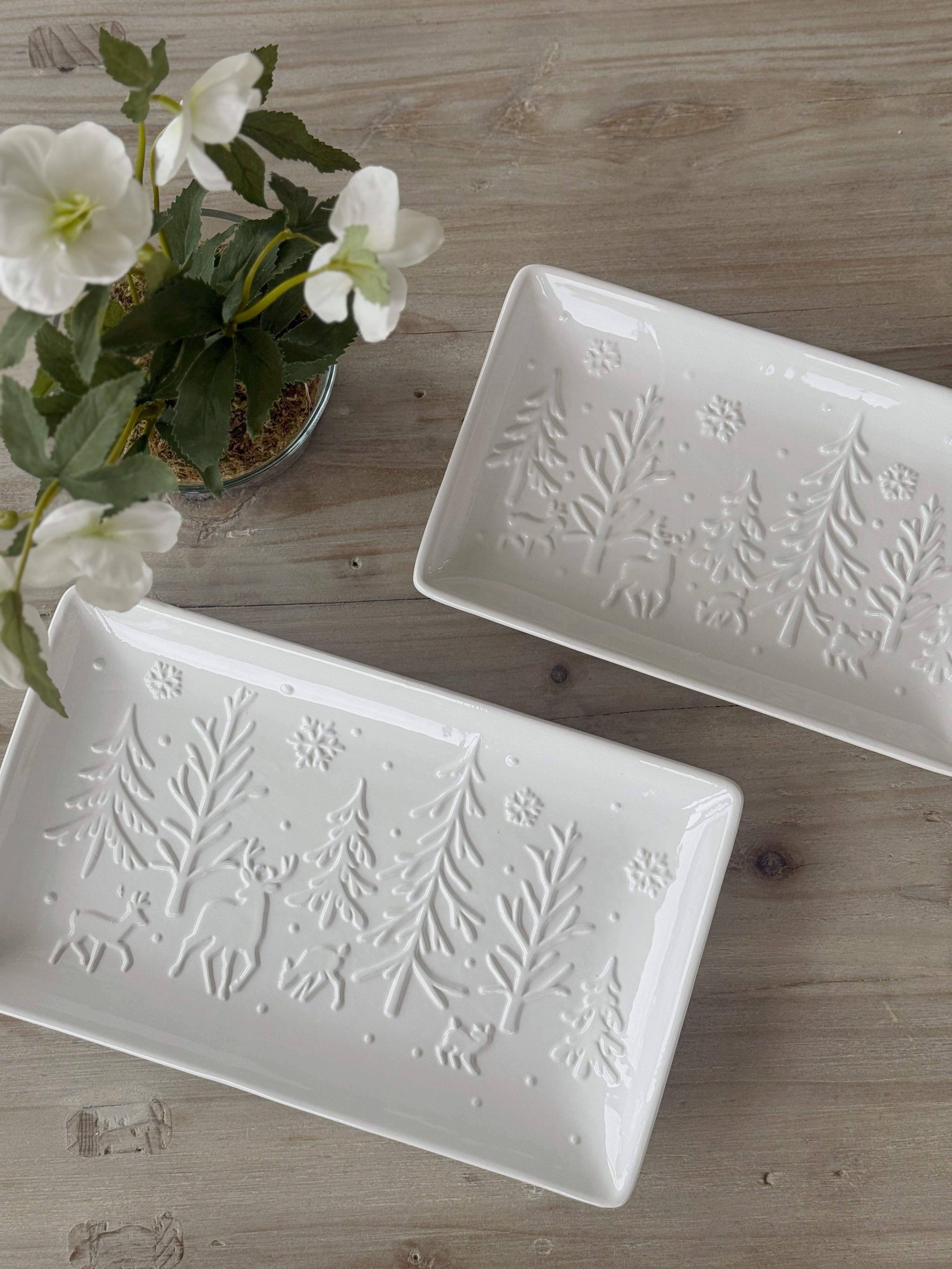 White Christmas Plate