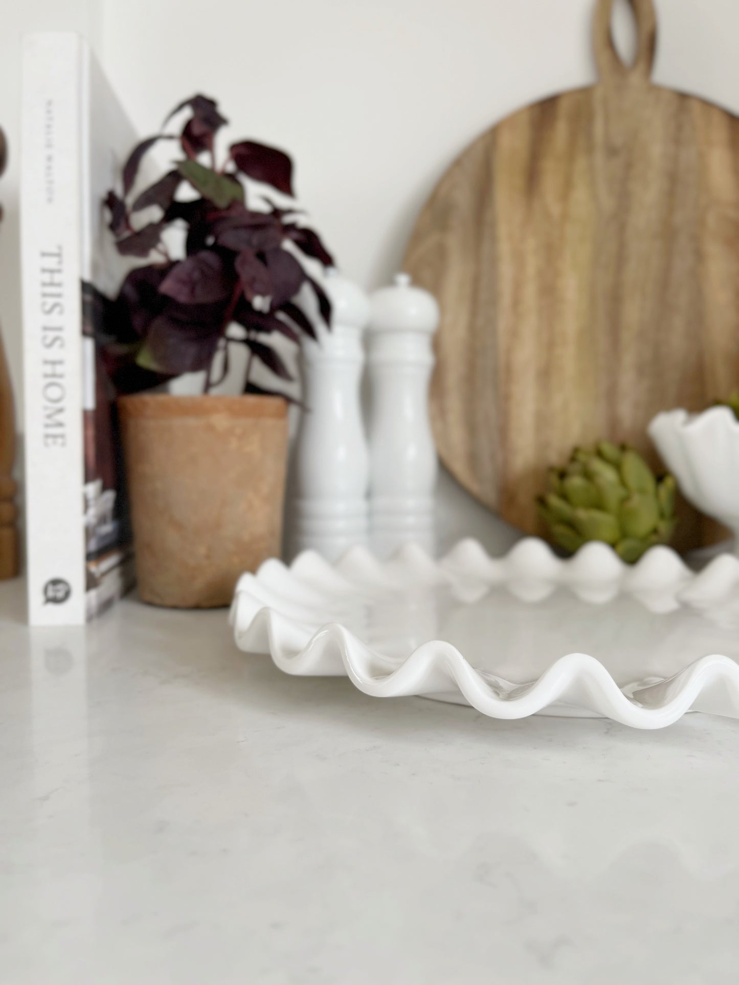 White Ruffled Plate