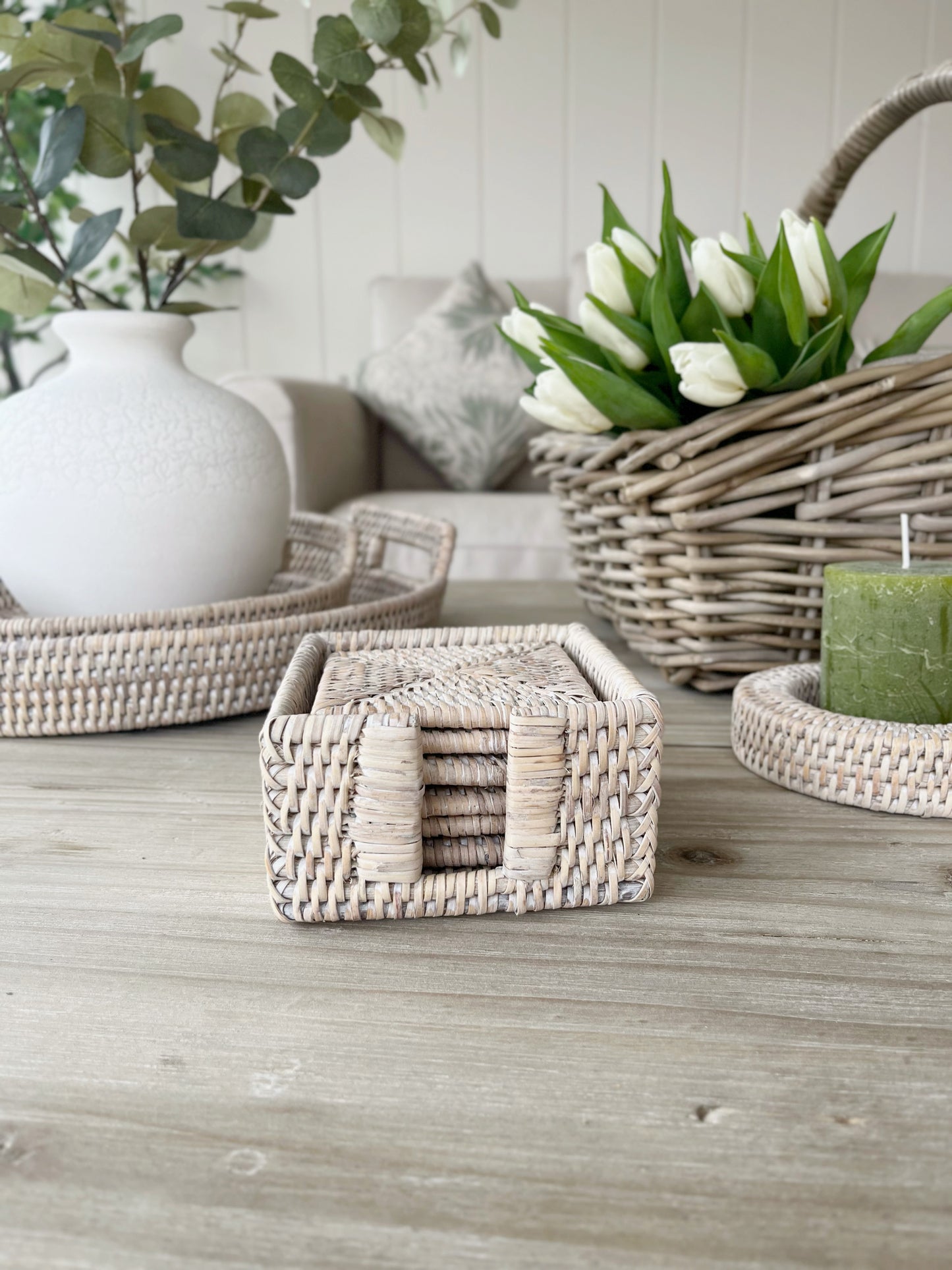 Square Rattan Coasters