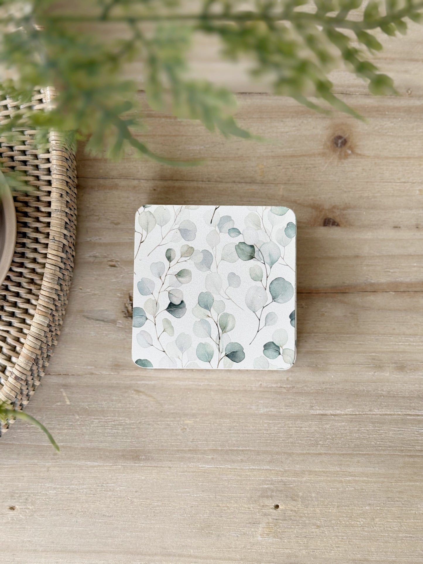 Set Of 6 Eucalyptus Leaf Coasters