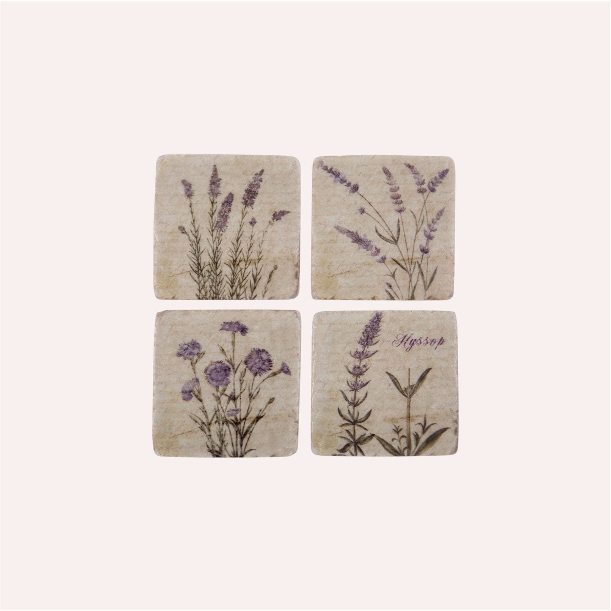 Set of 4 Wild Flower Coasters