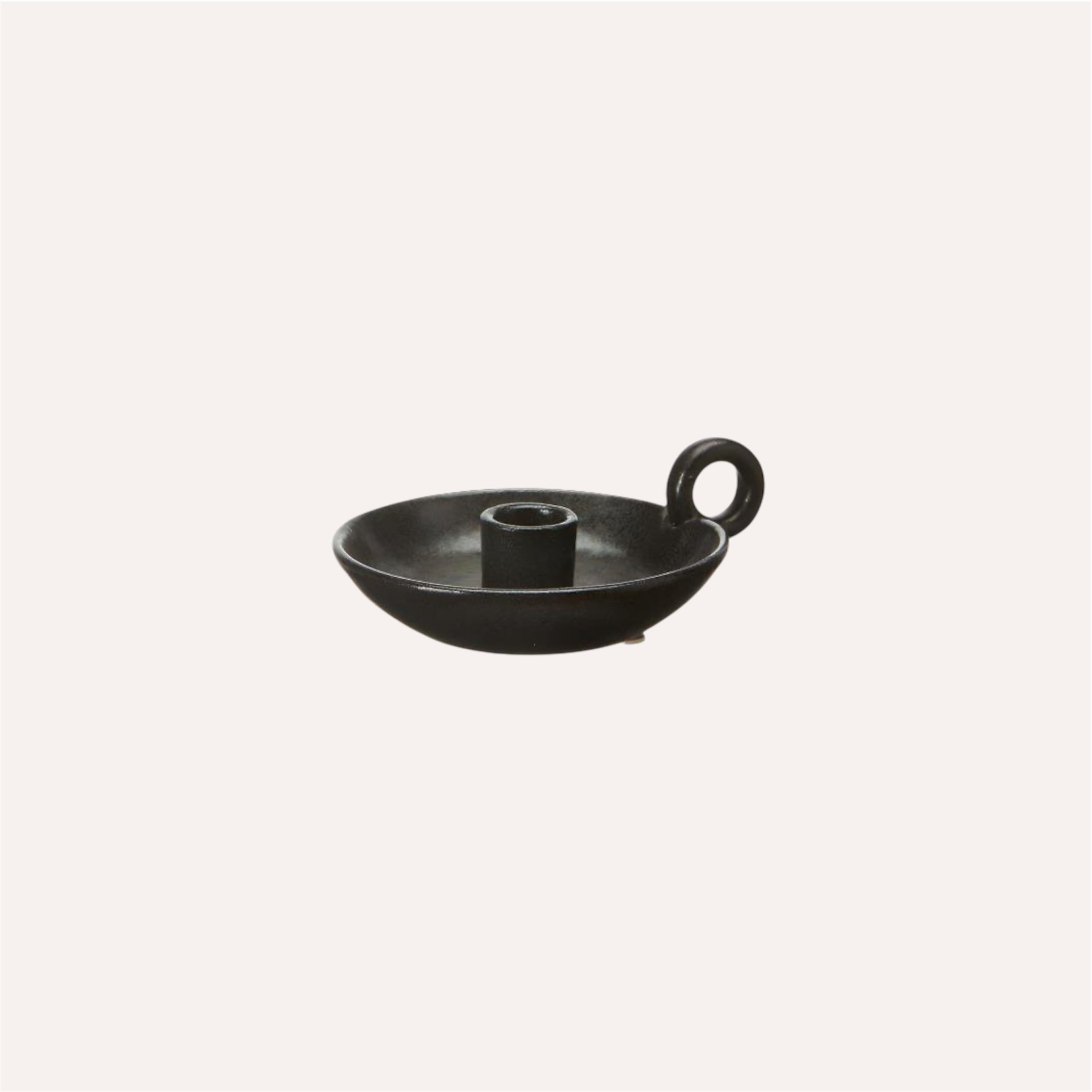 Black Dinner Candle Holder