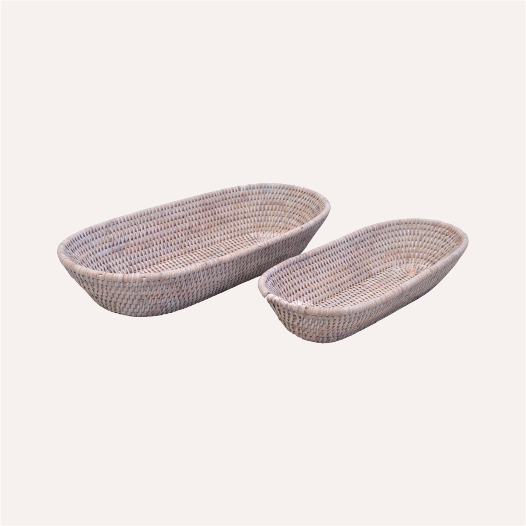 Rattan Long Oval Tray