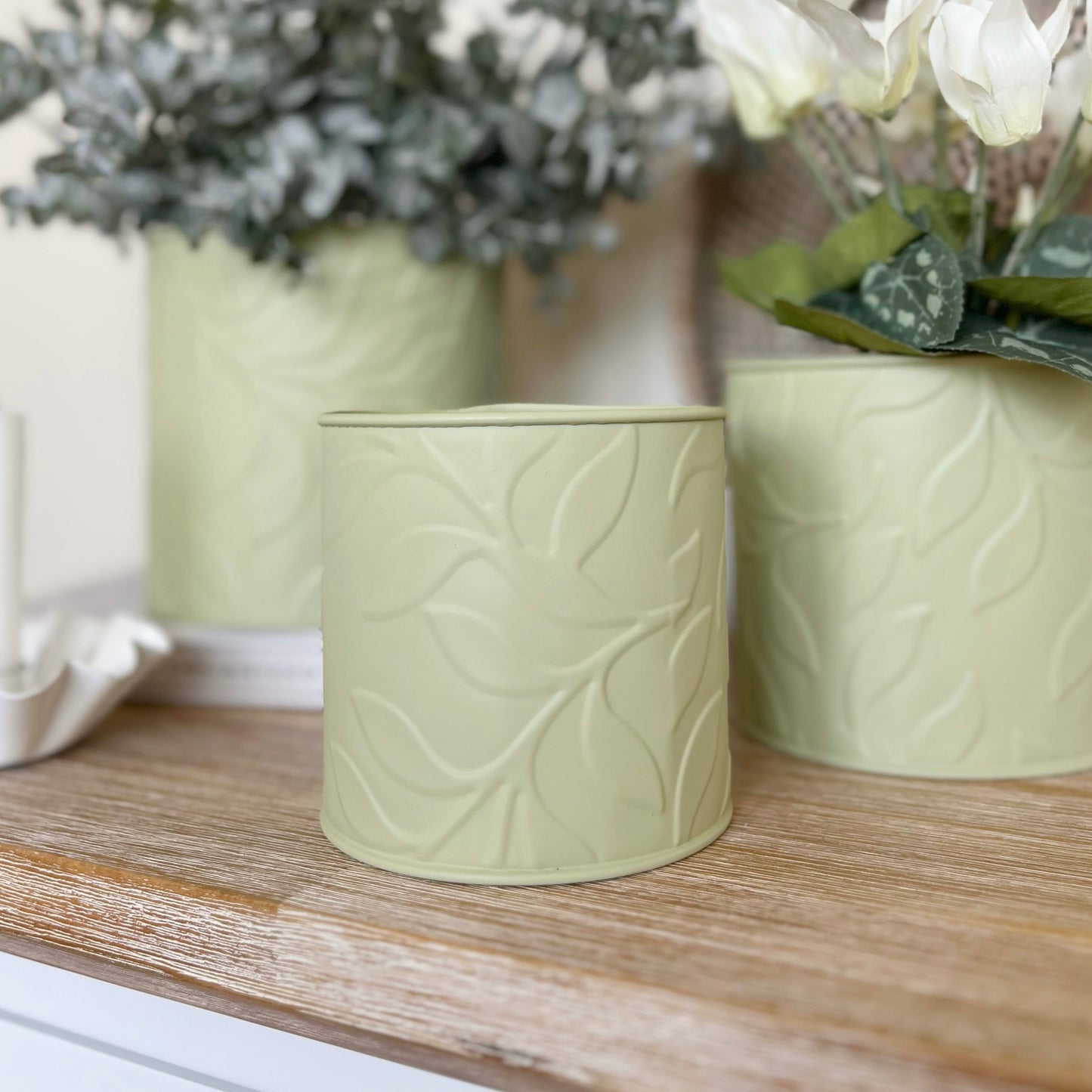 Set Of 3 Sage Planters