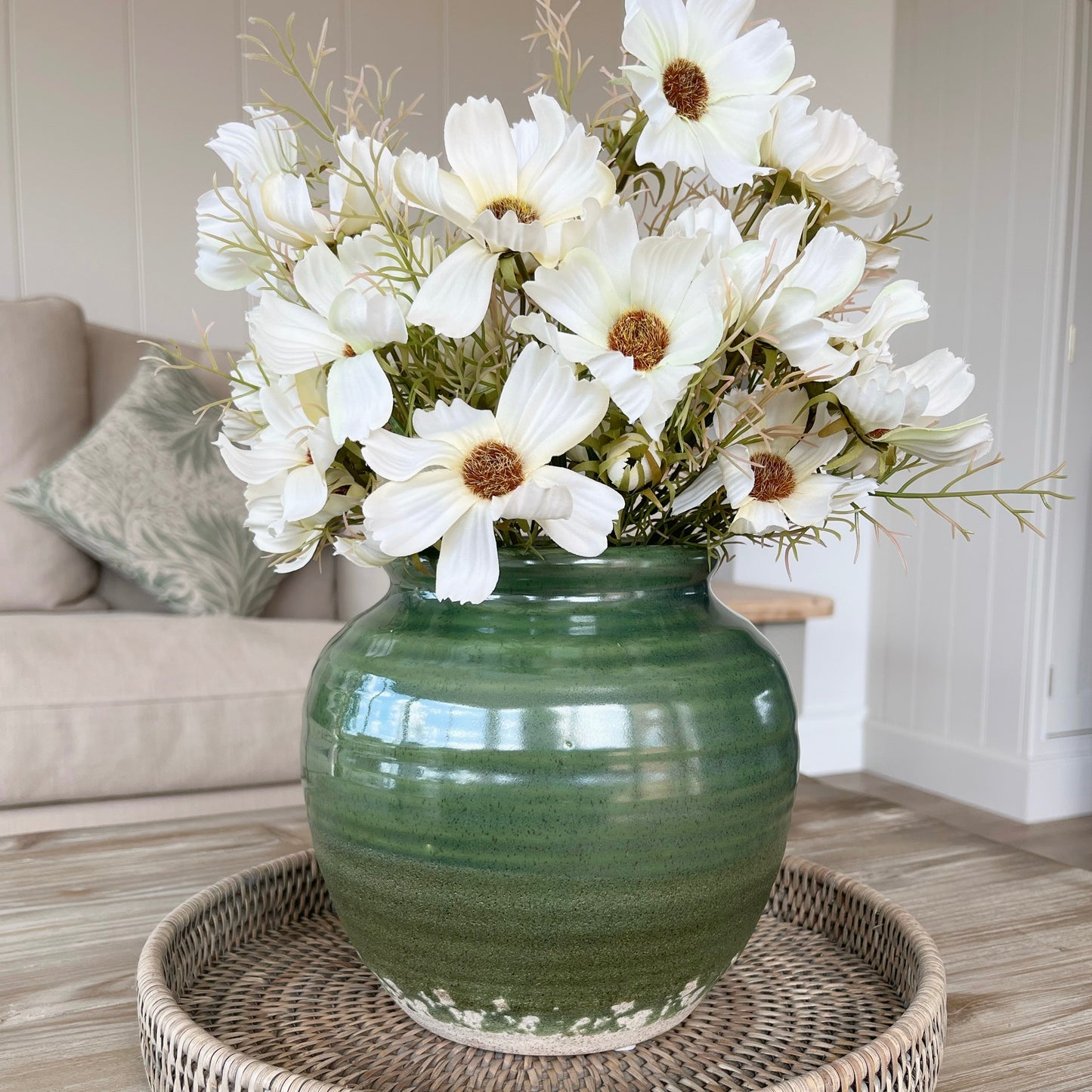 Olive Squat Vase