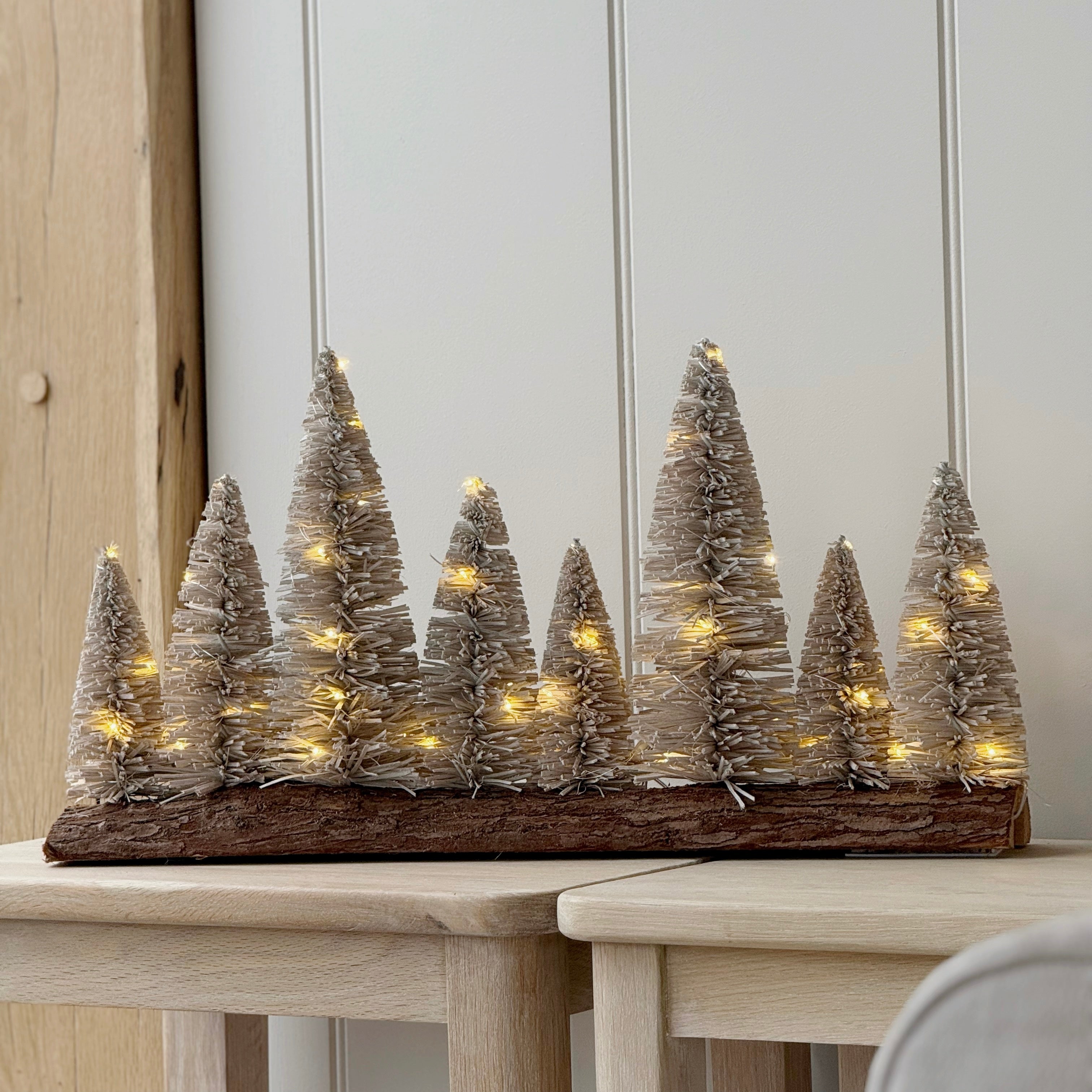 LED White Fir Forest Scene
