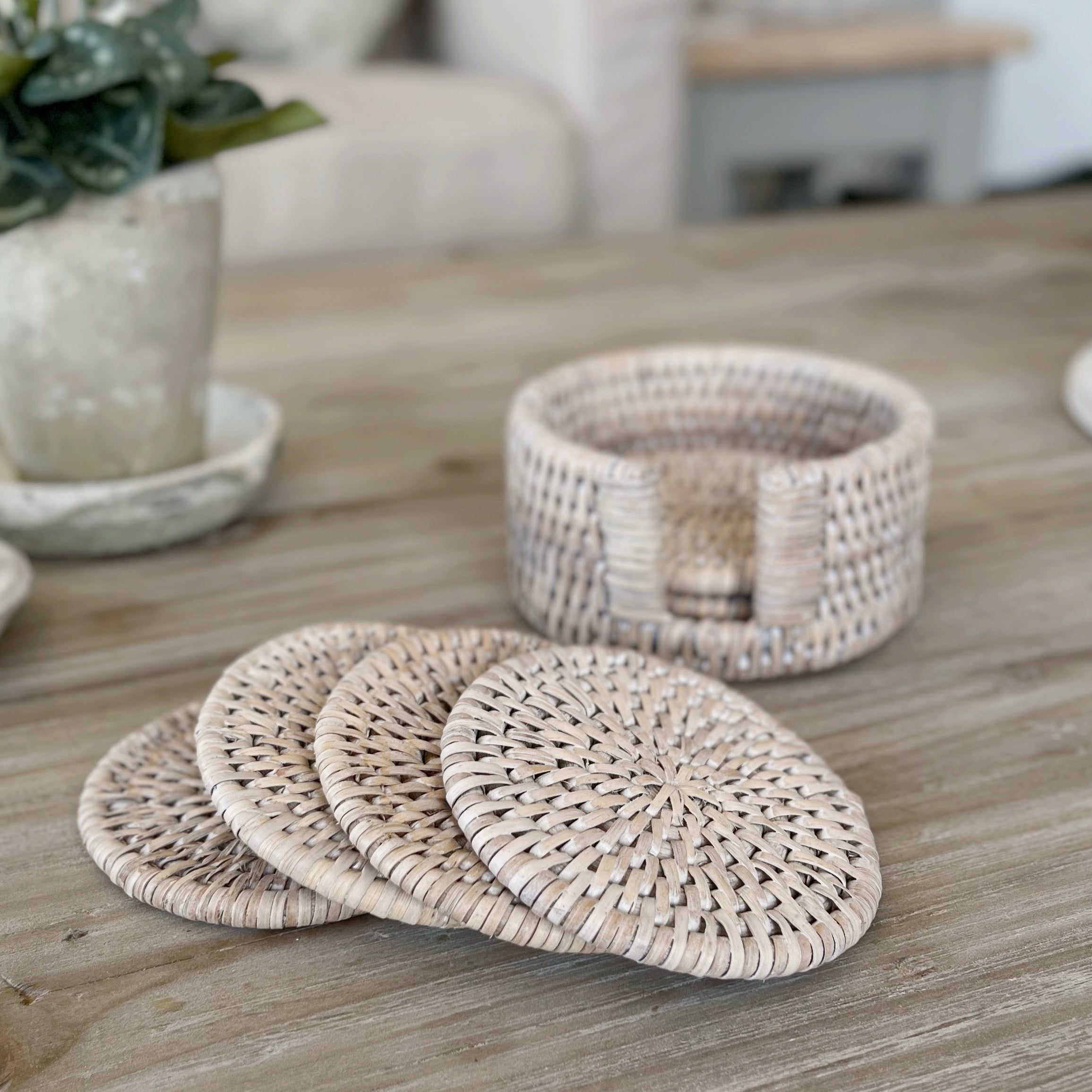 Round Rattan Coasters