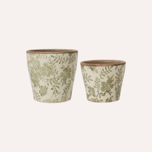 Green Vintage Style Planter