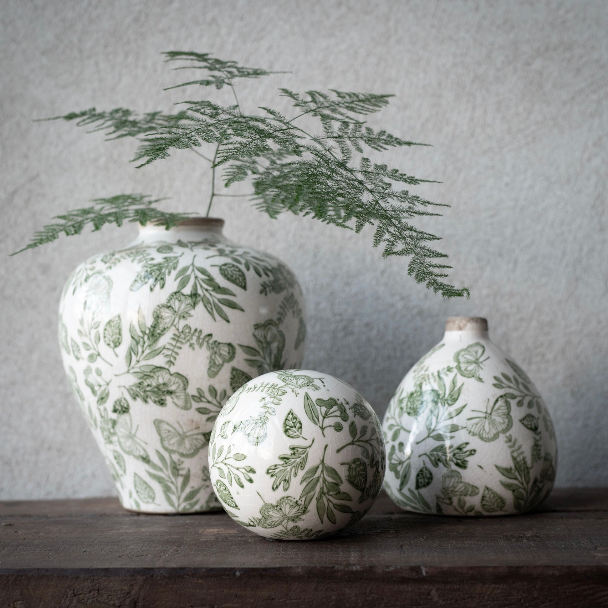 Green Vintage Style Vase