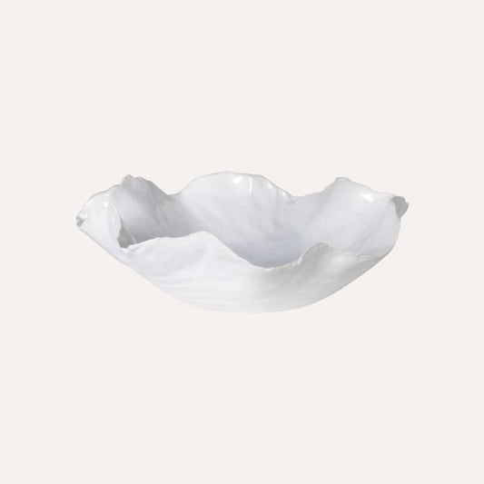 White Wave Edge Decorative Bowl