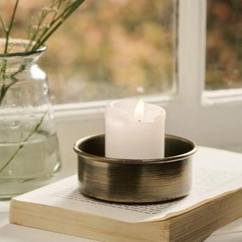 Antique Brass Candle Tray