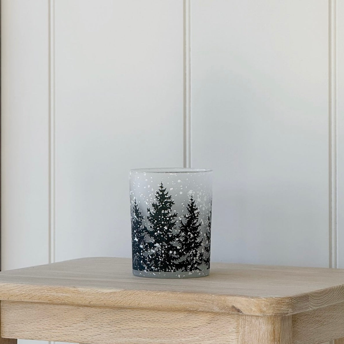 Snowy Trees Candle Holder