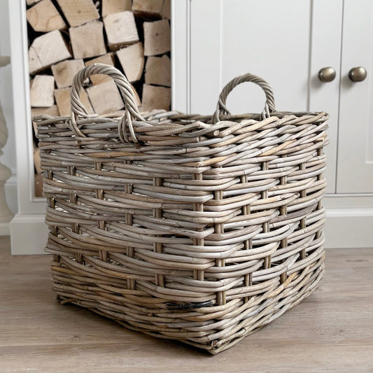 Square Weave Log Basket