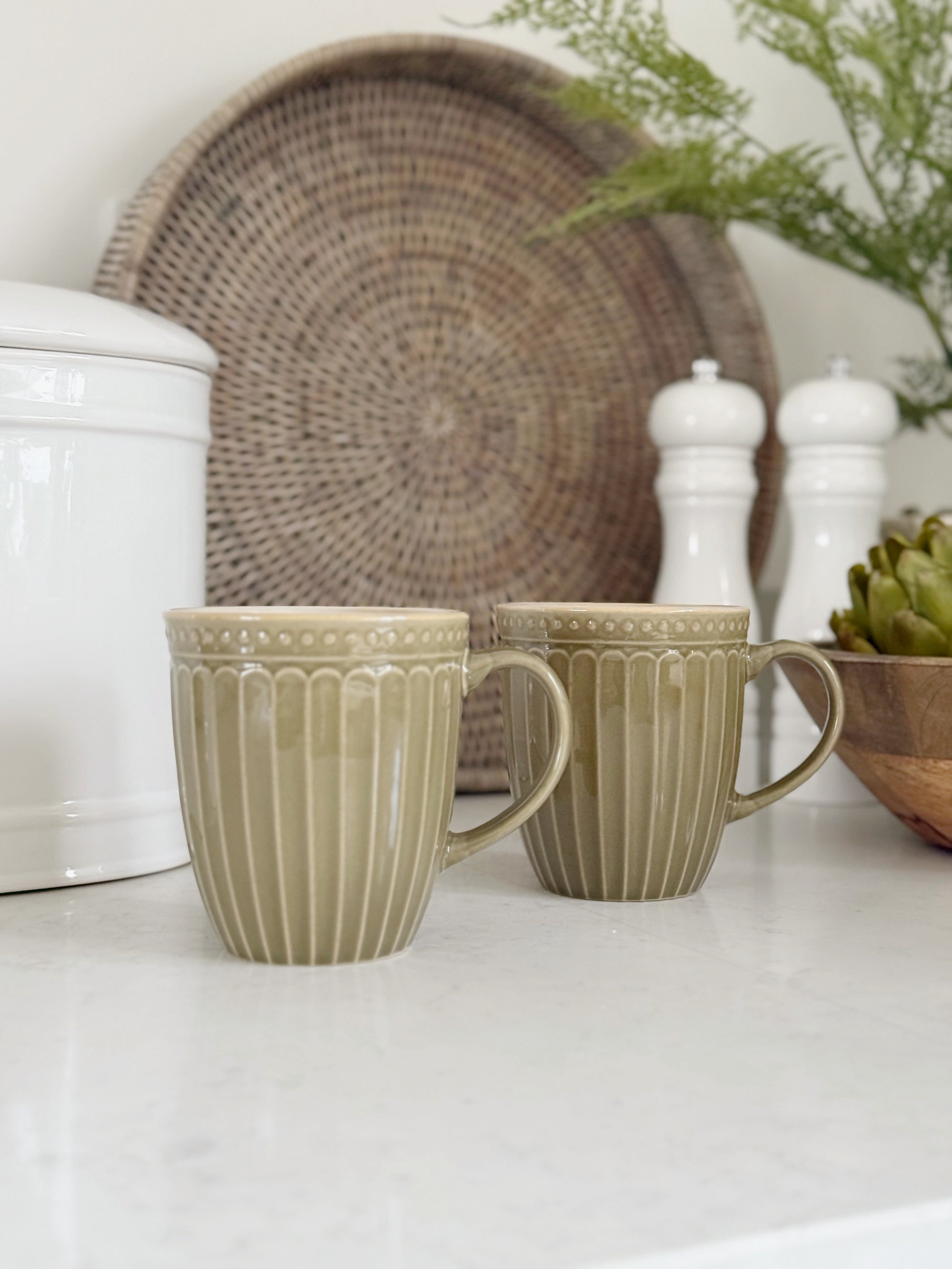 Green Pembroke Stoneware Mug