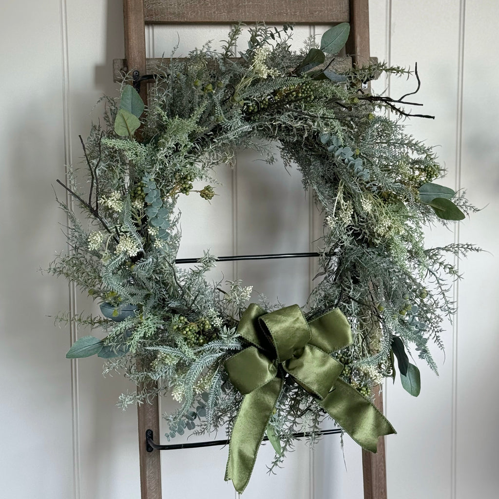Green Bow Wreath