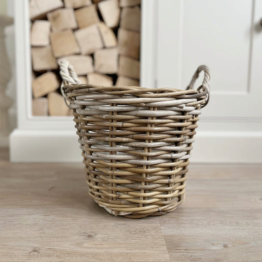 Lined Rattan Basket