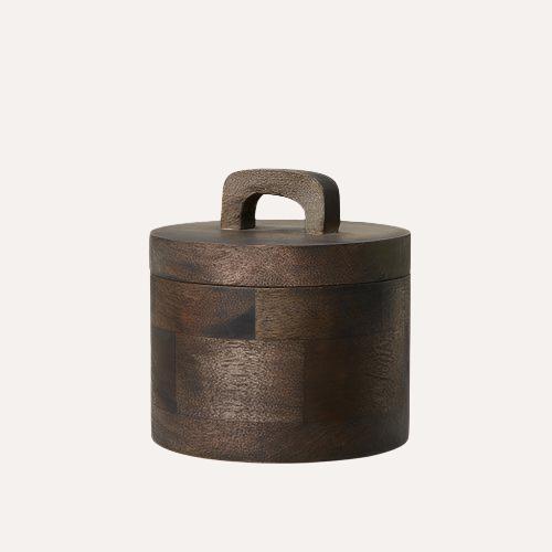 Brown Wooden Jar