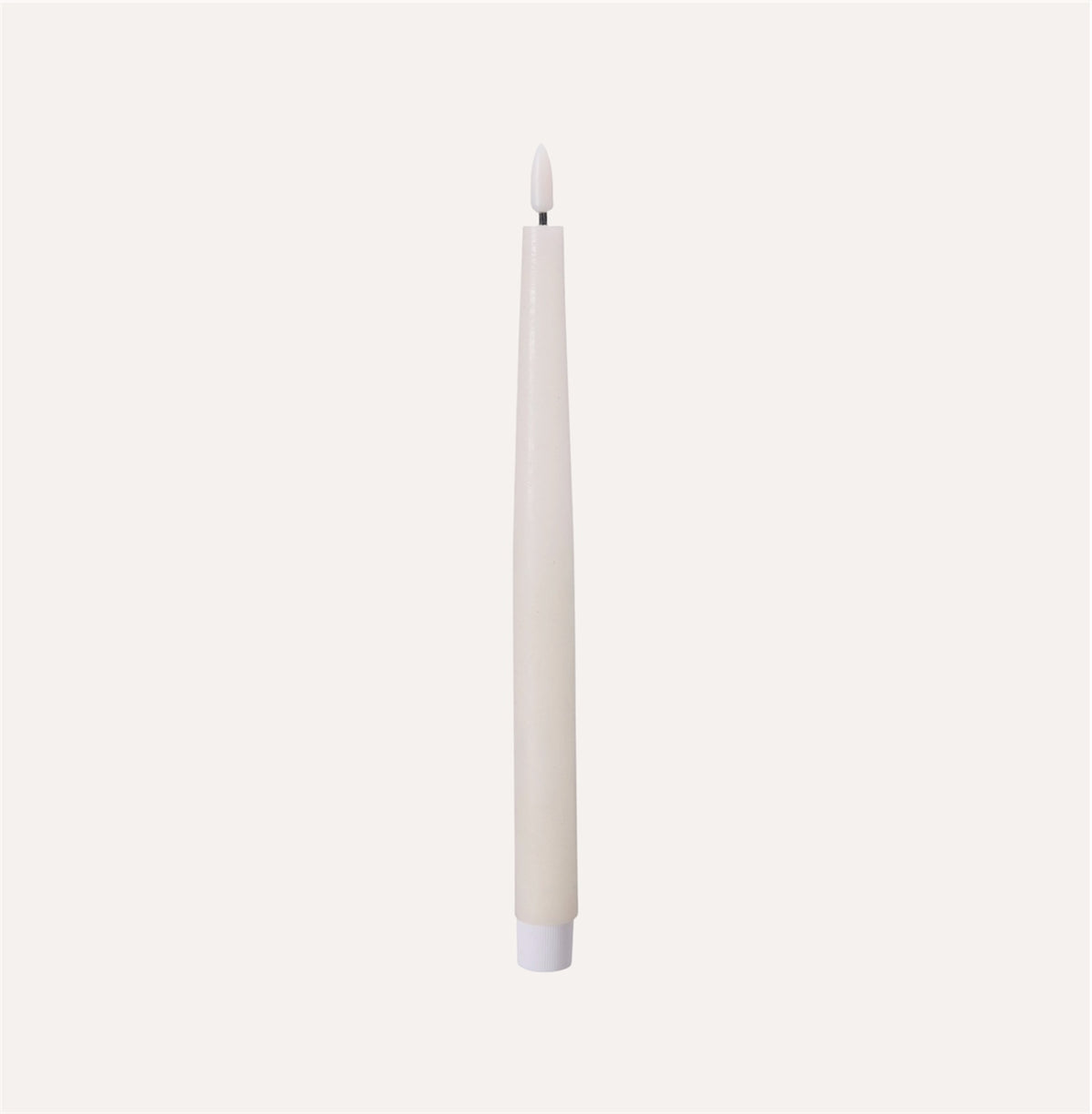 Set of 2 White LED Taper Candle