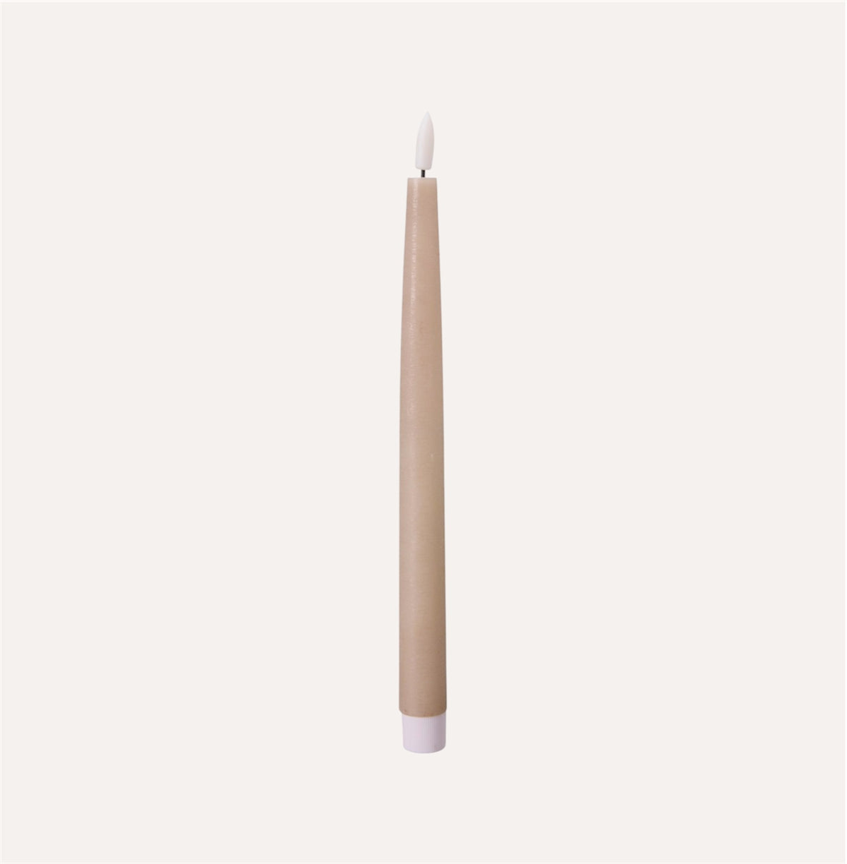 Set of 2 Beige LED Taper Candle