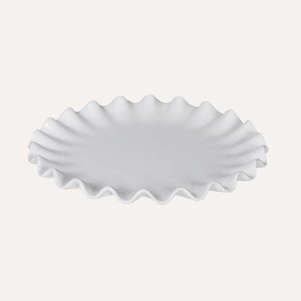 White Ruffled Plate