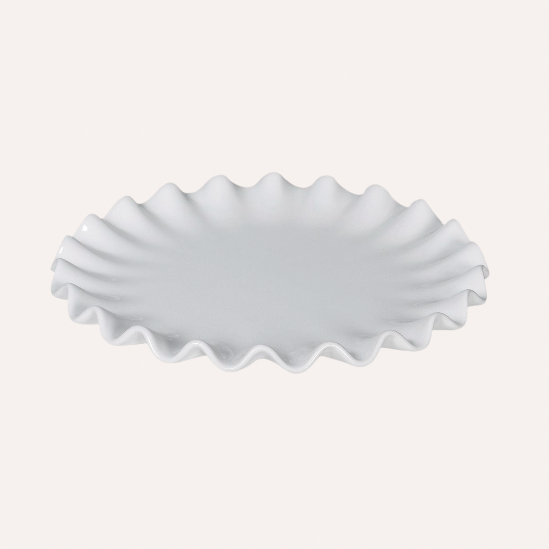 White Ruffled Plate