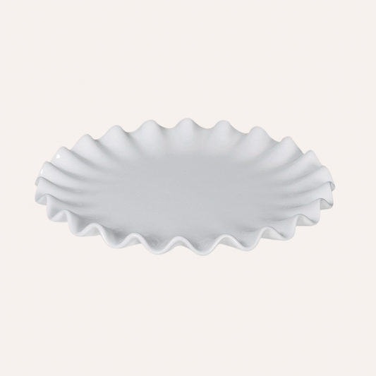 White Ruffled Plate