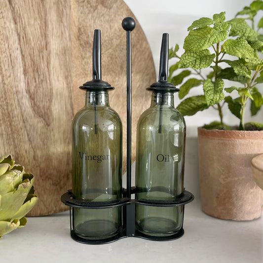Oil & Vinegar Glass Bottle Set