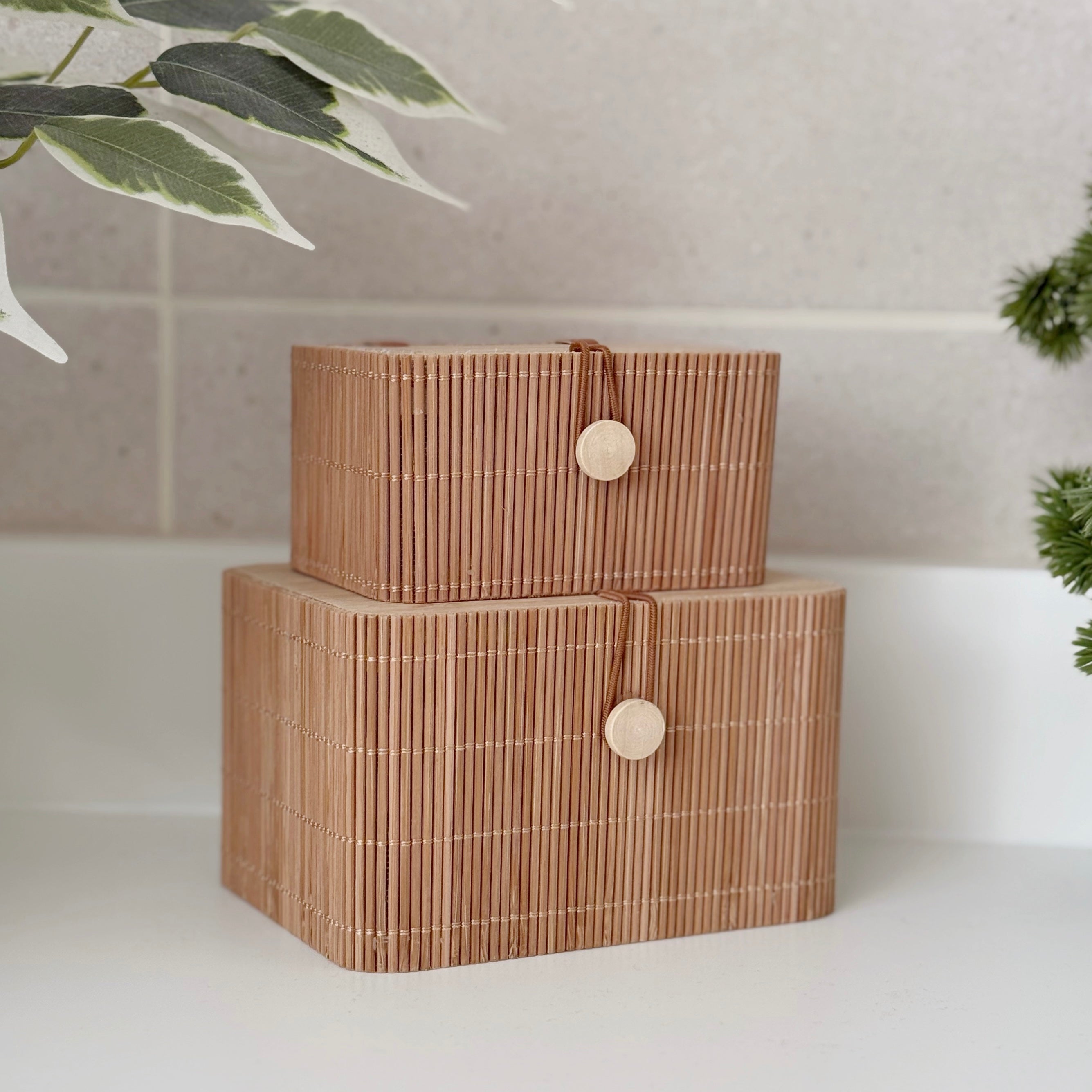 Set Of 2 Bamboo Boxes