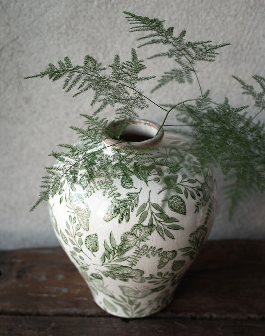 Green Vintage Style Vase