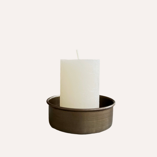Antique Brass Candle Tray