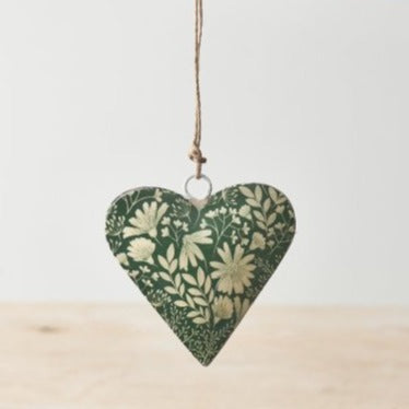 Green Floral Heart