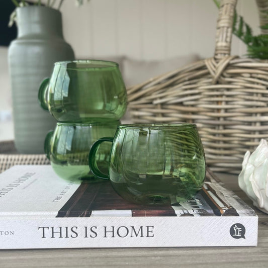 Green Glass Mug