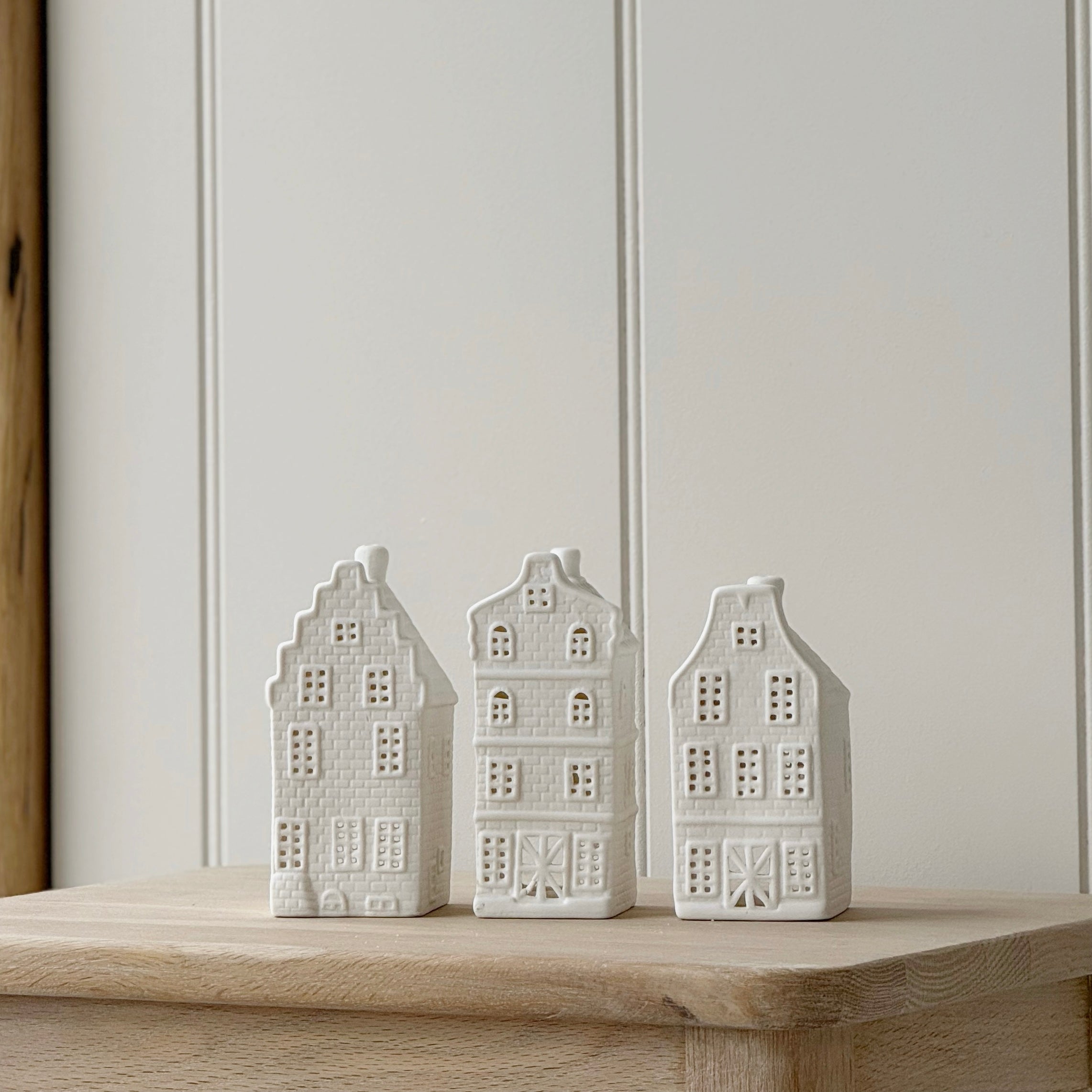 Trio Of Porcelain Houses