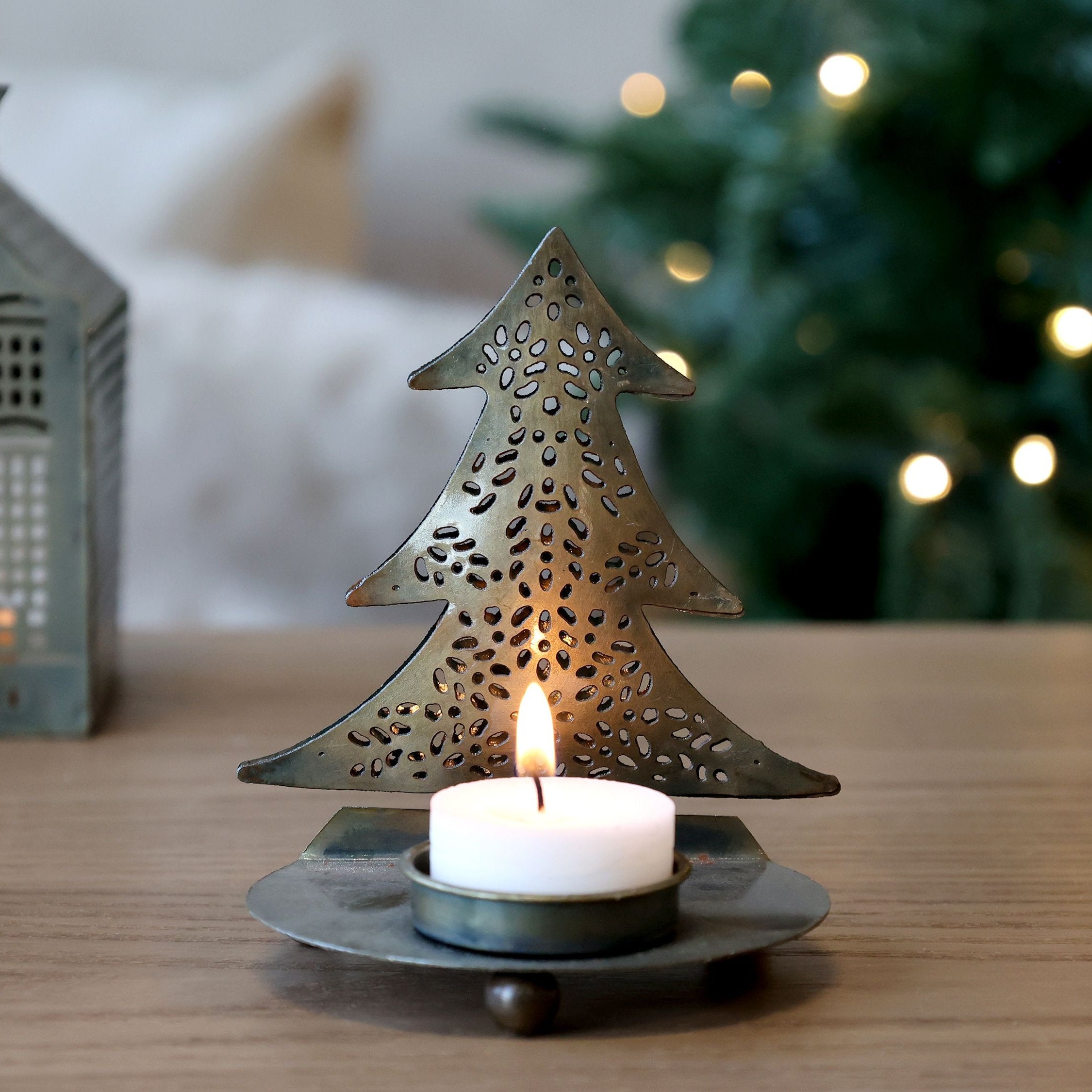 Christmas Tree T Light Holder
