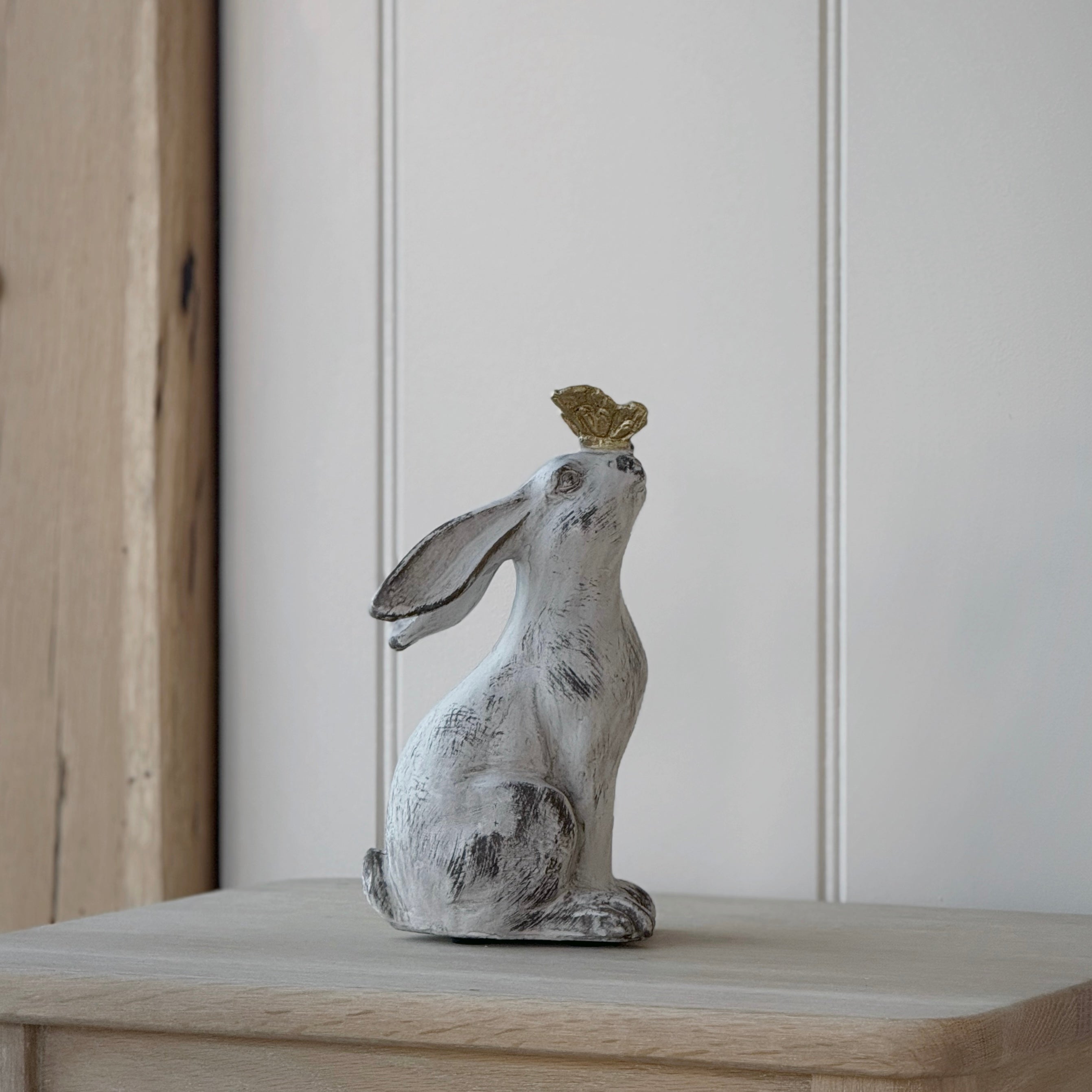 Stone Rabbit With Butterfly