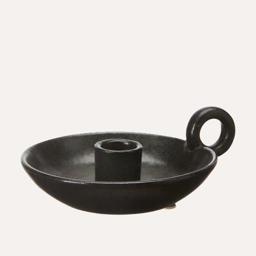 Black Dinner Candle Holder