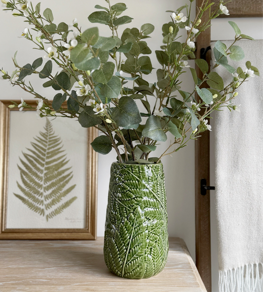 Green Fern Vase