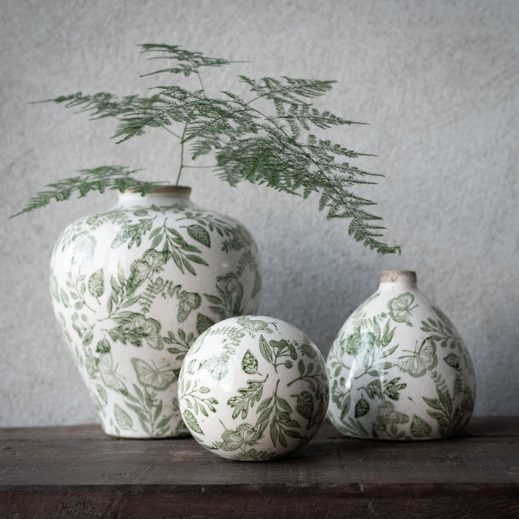 Green Vintage Style Vase